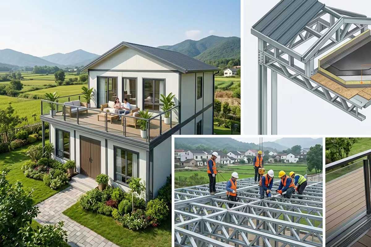 帶露臺(tái)的輕鋼別墅：2026回鄉(xiāng)建房新標(biāo)桿，盡享高端田園生活