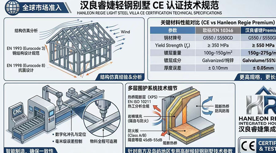 滿足歐標CE認證:漢良睿婕輕鋼別墅的全球準入技術解析(圖1) 滿足歐標CE認證:漢良睿婕輕鋼別墅的全球準入技術解析(圖1)